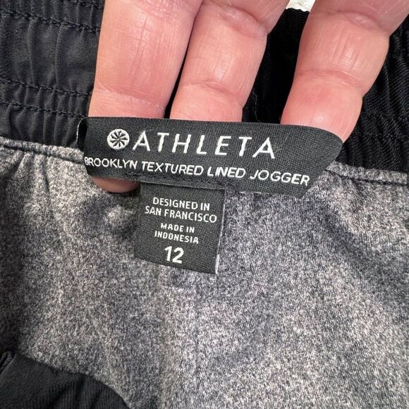 Athleta Brookyln Textured Lined Jogger Black Camo 12 - Picture 5 of 10